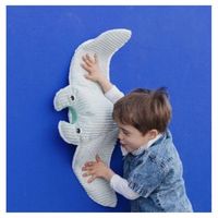 peluche ptipotos-manta raya madre bebe menta