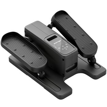 SPORTNOW Mini Elíptica Eléctrica Bajo Escritorio con 12 Niveles Programas Automáticos Control Remoto y Pantalla LED Negro   Aosom España