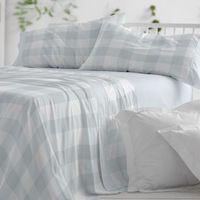 juego de sabanas 50 algodon diseno geometrico azul 150 x 190200 cm - azul - burrito blanco