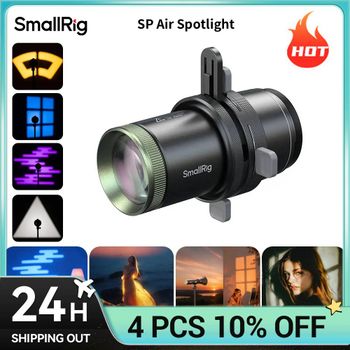 SmallRig SP Air Spotlight 36 °   Lente de Proyección Óptica con 4 Veces Más Brillo para Linterna RF 10C/20C con Obturadores de Encuadre y Soporte GOBO