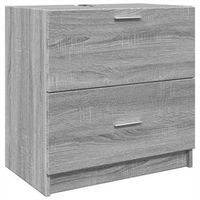 armario de lavabo madera de ingenieria gris sonoma 59x37x59 cm vidaxl