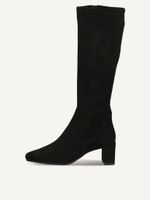 caprice boots black made of textiles with block heel size 42