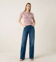 guess para mujer w6yr17z0958 sueter de mezcla de lana rosa s casual poliamida manga corta