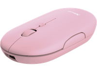 raton inalambrico - trust puck 1600 ppp bluetooth rf inalambrico usb-a usb 20 recargable rosa