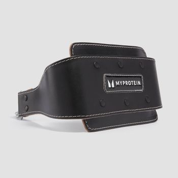 Cinturón para musculación de cuero de Myprotein - Negro