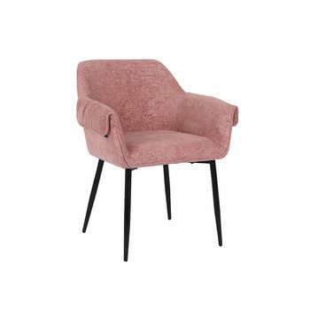 Silla De Comedor De Chenilla Cheno - Lote De 4 Rosa