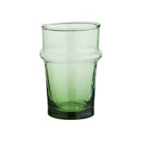 vaso de agua de cristal verde