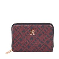tommy hilfiger billetera mediana en color verde aw0aw17736-dw6
