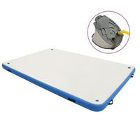 plataforma flotante inflable azul y blanco 200x150x15 cm