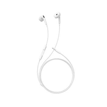 Auriculares Baseus Encok HZ19 con cable Jack 3.5 mm para uso diario con micrófono blancos
