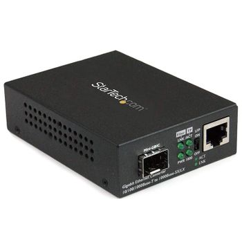 StarTech Conversor de Medios Ethernet Gigabit a Fibra con SFP abierto