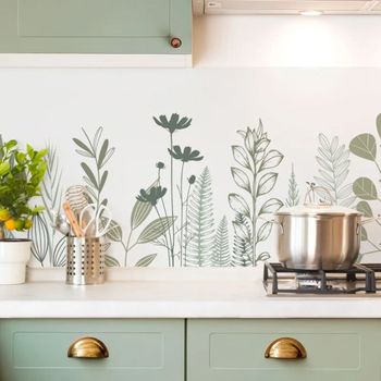 Frente de cocina en aluminio - 360 x 50 cm - verde