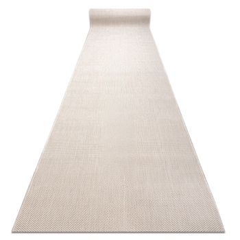 Alfombra De Pasillo Sisal Sion Mezcla Tejido Plano Crema 120cm 120x140 Cm