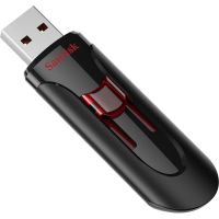 unidad flash usb sandisk cruzer glide 64gb usb 30 retractil negra y roja