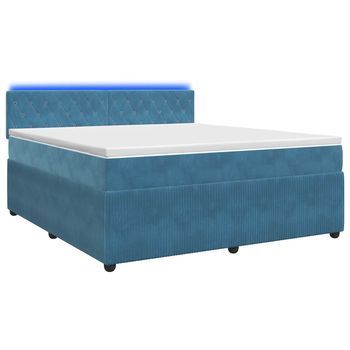 Cama Tapizada 144x200x100,5 Cm  - Azul
