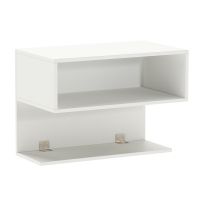 costway mesita de noche flotante moderna con estantes abiertos mesa auxiliar de pared para dormitorio y sala de estar blanco