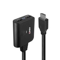 divisor hdmi 4k60 lindy 2 puertos negro abs