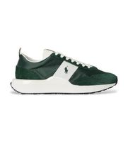 polo ralph lauren para hombre 809p07284001 zapatillas de piel train 89 verde 45 plano cordones casual