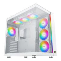 caja taller xigmatek en41914 aqua ultra vidrio templado argb blanca