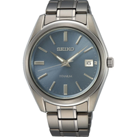 reloj titanio hombre seiko neoclassic sur371p1 402mm cristal de zafiro 100m