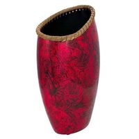 jarron de ceramica rojo 28x175x48