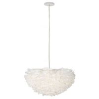 lampara de arana con plumas blancas cm o 60x30