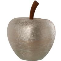 figura manzana ceramica plata 50cm