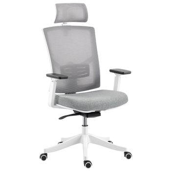 HOMCOM Silla de Oficina Ergonómica y Transpirable con Soporte Lumbar Dinámico 4D, 64.5x62.5x112-122 cm, Multicolor   Aosom España