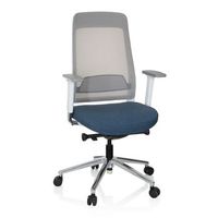 silla de oficina ergonomica para ordenador chiaro t2 white tela  tejido de malla azulgris