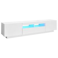 mueble tv  mueble de salon  mesa de tv con luces led blanco 180x35x40 cm