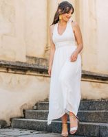 celeste vestido largo julia para mujer