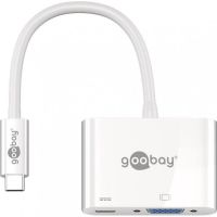 goobay hub usb-cvga a usb-c machohembra 015 m blanco