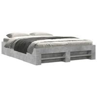 estructura de cama sin colchon gris hormigon 160x200 cm vidaxl