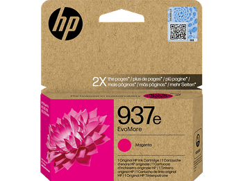 Cartucho de tinta - HP Evo More 937e, Hasta 1650 páginas, Certificado CarbonNeutral®, Magenta