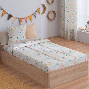Edredón Ajustable Keops Blanco, 90cm