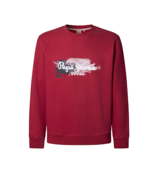Pepe Jeans para hombre. PM5800026 Sudadera Trey rojo (XL), Casual, Algodón