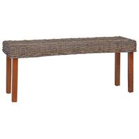 banco interior  banco de ratan kubu natural y madera maciza de mango 110 cm cfw65349
