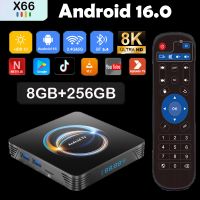 android 16 smart tv box x66 8gb  256gb rockchip rk3528 asistente de google 8k video bluetooth54 reproductor multimedia decodificador muy rapido