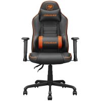 cougar fusion s silla gaming negronaranja