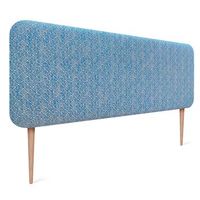 dhome cabecero tapizado liso con patas redondeado tejido luxury para pared acusticos cabeceros absorbentes cabezal cama dormitorio ethnic blue 150cm