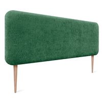 dhome cabecero tapizado en lana liso con patas redondeado para pared acusticos cabeceros absorbentes cabezal cama dormitorio verde 150cm
