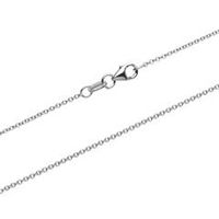 cadena de ancla clasica de oro blanco 9 quilates