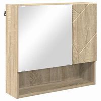 armario con espejo roble sonoma 59 x 17 x 55 cm vidaxl