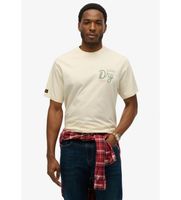 superdry para hombre m1012261a camiseta tap room oversized blanco m casual algodon manga corta