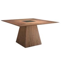 mesa comedor cuadrada nogal angel cerda 1079 150x150x79
