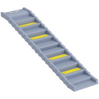 pawhut rampa para perros plegable 154 cm rampa para perros para coche cama con 10 escalones antideslizantes carga 25 kg gris   aosom espana