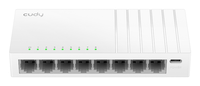 cudy switch 8 puertos rj45 - alimentacion por usb-c - capacidad conmutacion 16gbps - indicadores led - 138x615x24mm - color bla