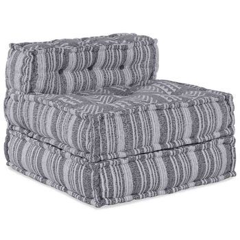 Vidaxl Unidad De Sofá Modular Tela Impresión Gris 70 X 70 X 56 Cm