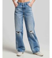 superdry para mujer w7011013a jeans pernera ancha azul 2630 casual algodon organico sostenible