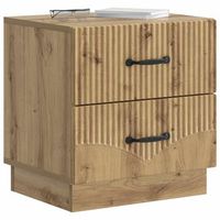 mesita de noche  armario de noche  mesa de noche con cajon roble artesanal 43 x 345 x 445 cm